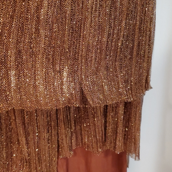 Anthropologie Maeve Metallic Copper Pants Skirt - Picture 7 of 15